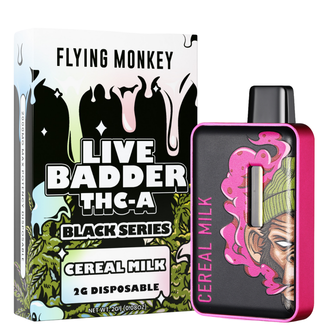 Flying Monkey Live Badder THC-A Black Series Disposable 2G