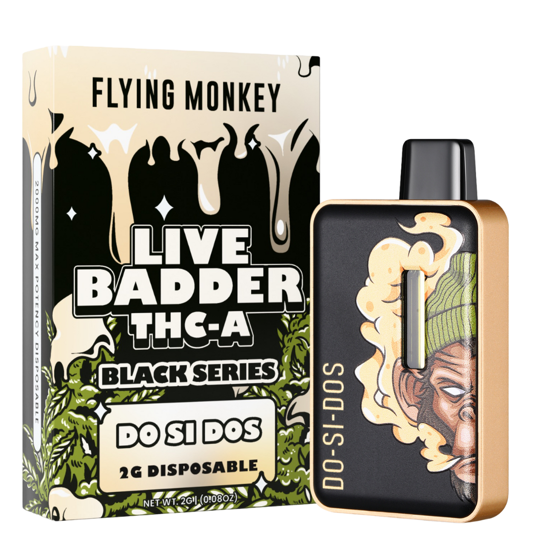 Flying Monkey Live Badder THC-A Black Series Disposable 2G