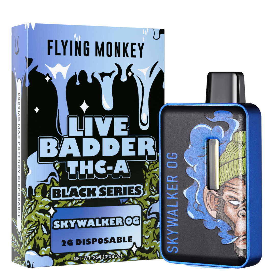 Flying Monkey Live Badder THC-A Black Series Disposable 2G
