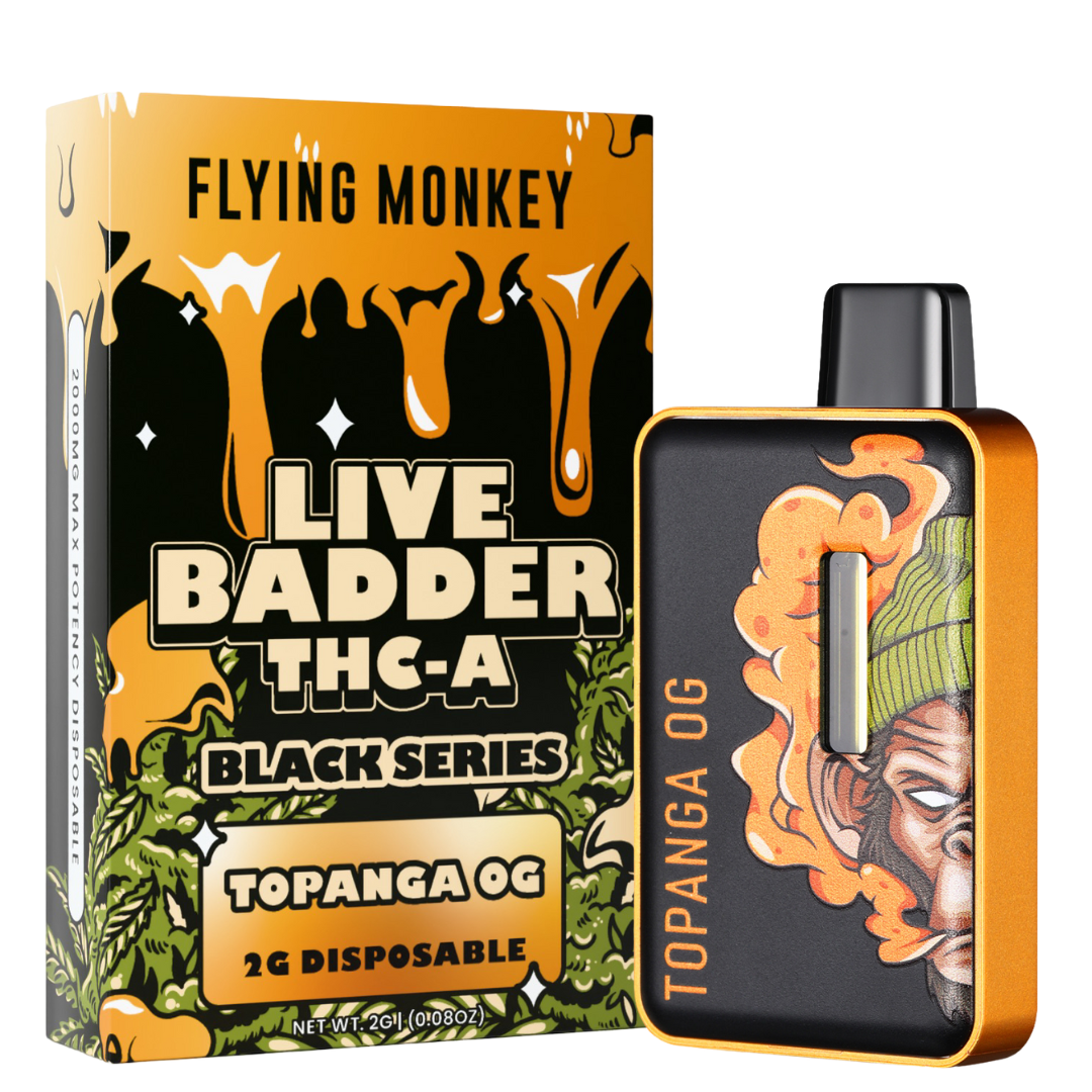 Flying Monkey Live Badder THC-A Black Series Disposable 2G