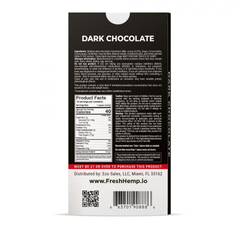 Fresh Delta 9 THC Chocolate Bar - Dark Chocolate - 150MG Best Price