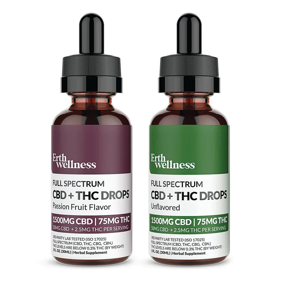 Erth Wellness | CBD + THC Drops 1500mg - 6000mg Best Price