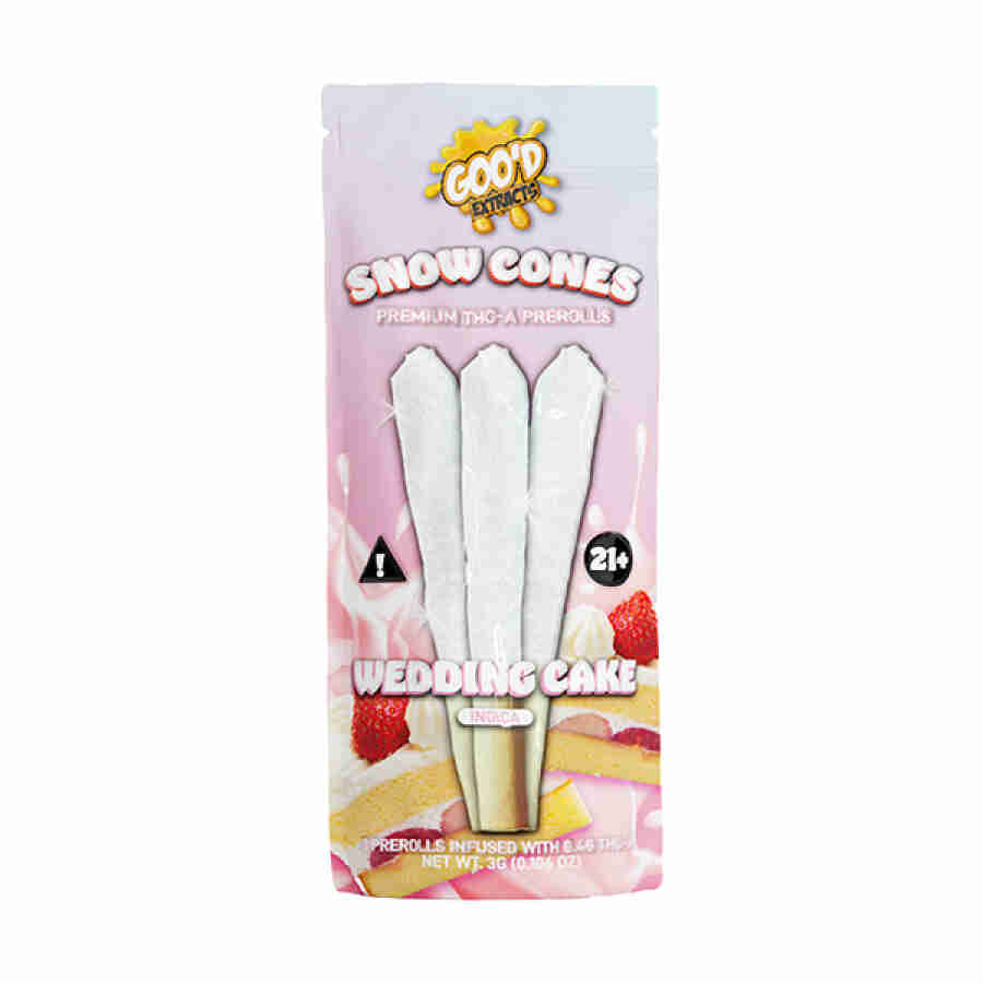 Goo’d Extracts Snow Cones THCA Diamonds 1 Gram Wedding Cake 3pc Best Price