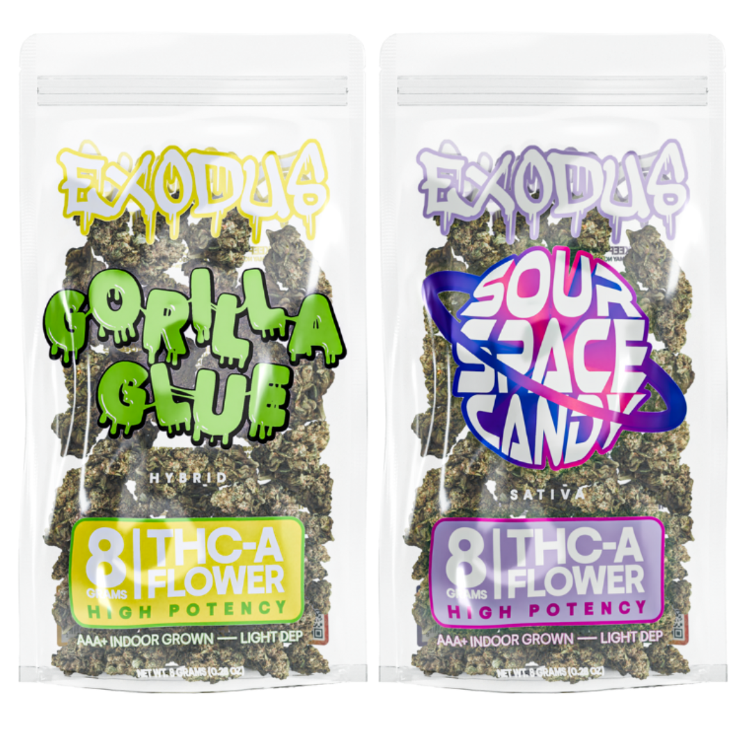 Exodus Gorilla Glue & Sour Space Candy Bundle – 16g Flower