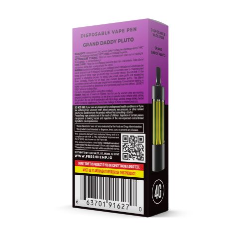 Grand Daddy Pluto Disposable - D8 Blend - 3600MG - Fresh Best Price