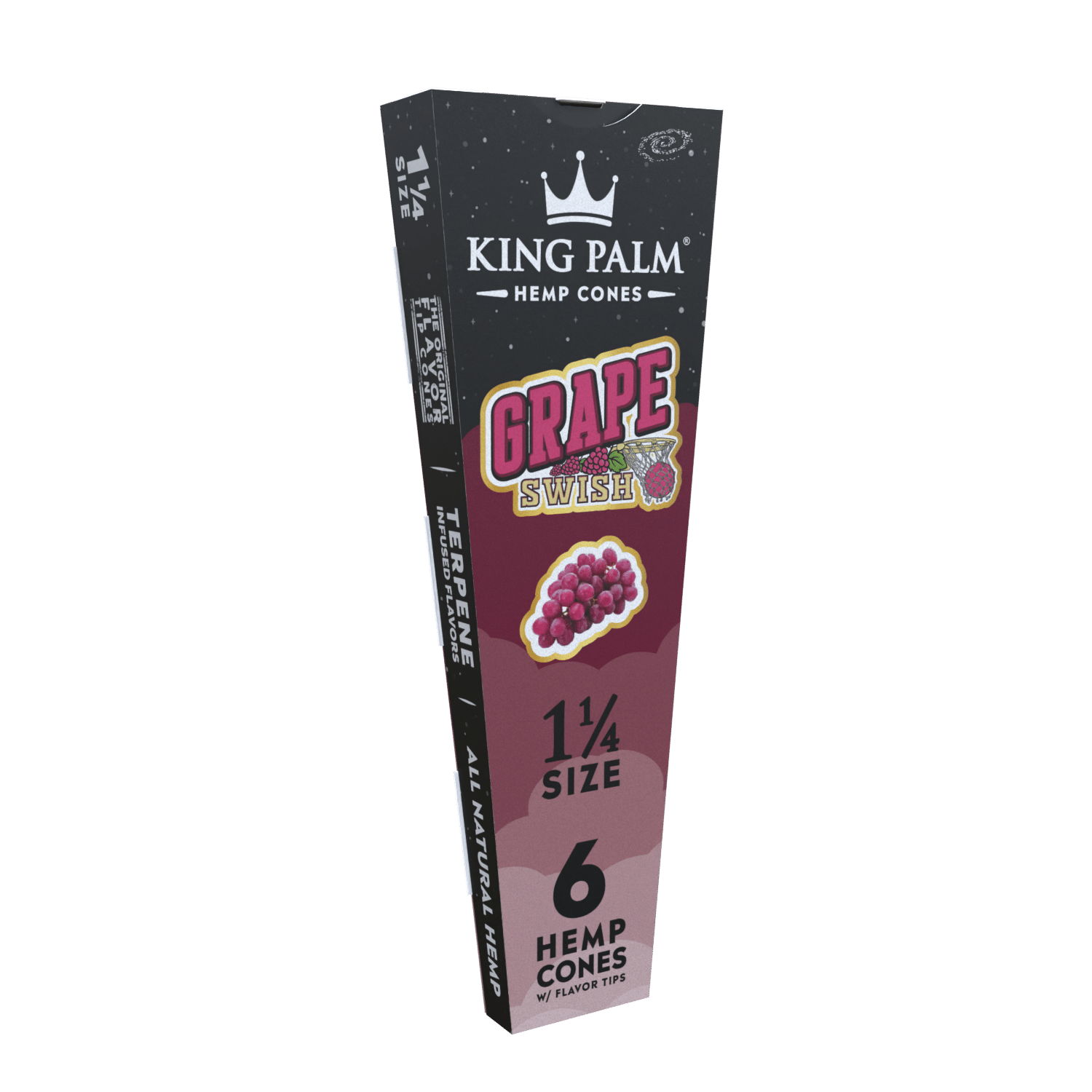 King Palm 6 Hemp Cones - 1 1/4 Size