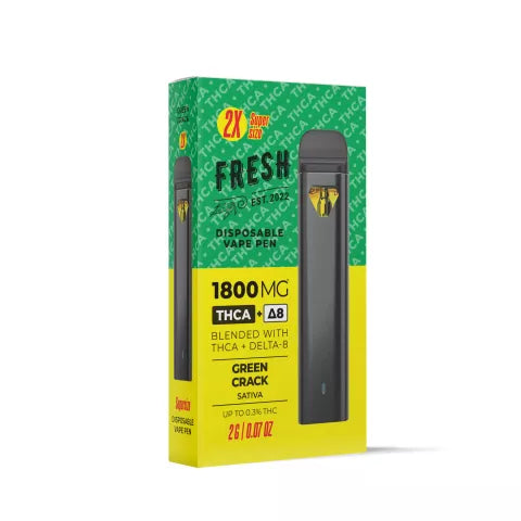 Green Crack Vape Pen - THCA, D8 Blend - Disposable - 1800mg - Fresh Best Price