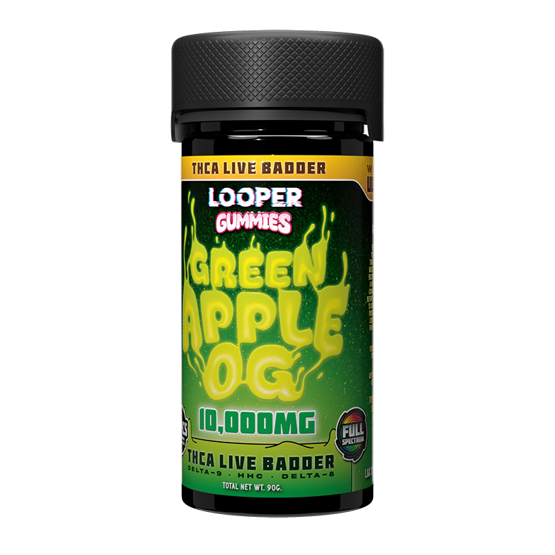 Looper Vape THC-A Live Badder Gummies: Green Apple OG