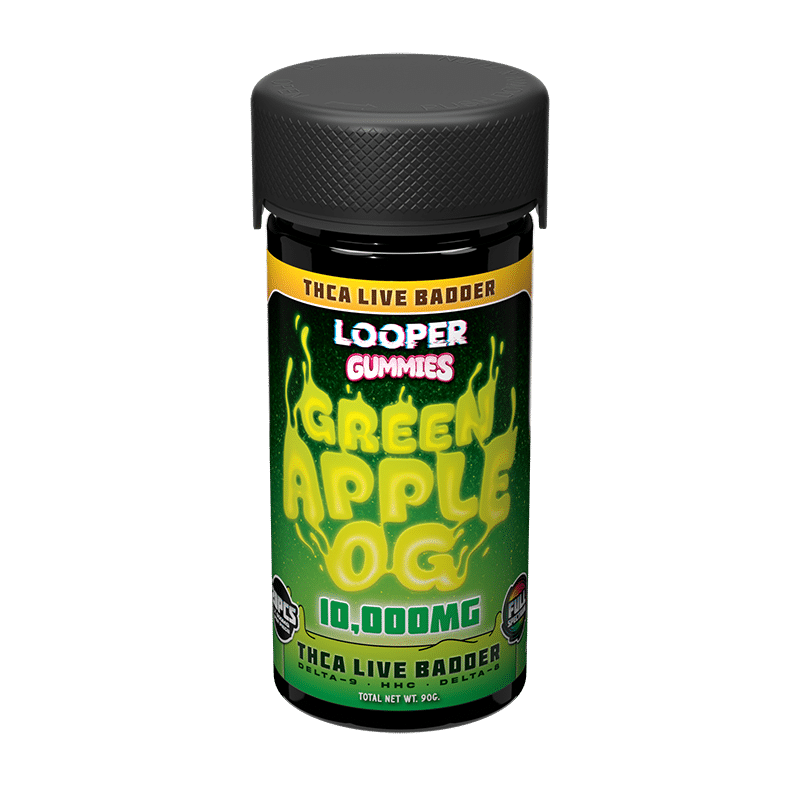 Looper Vape THC-A Live Badder Gummies: Green Apple OG