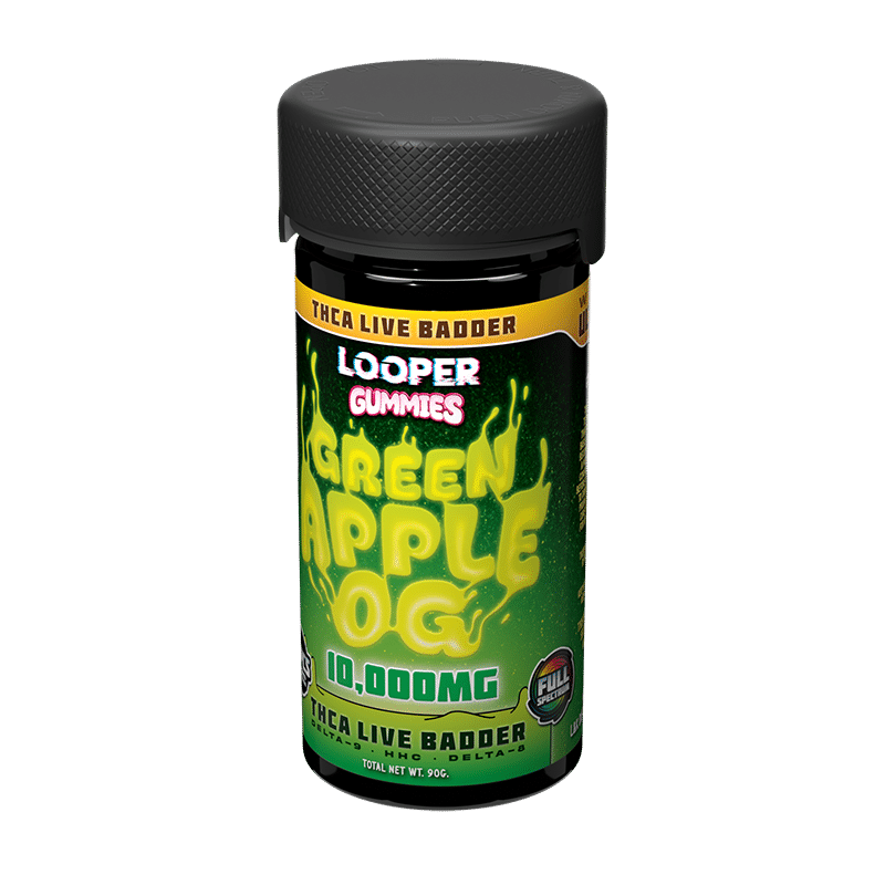 Looper Vape THC-A Live Badder Gummies: Green Apple OG