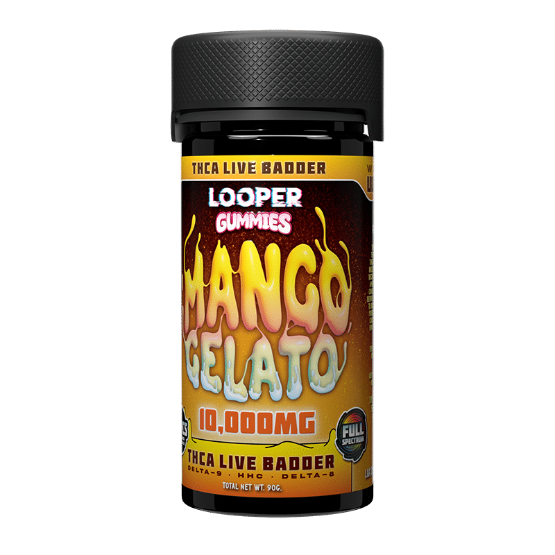 Looper Vape THC-A Live Badder Gummies: Mango Gelato
