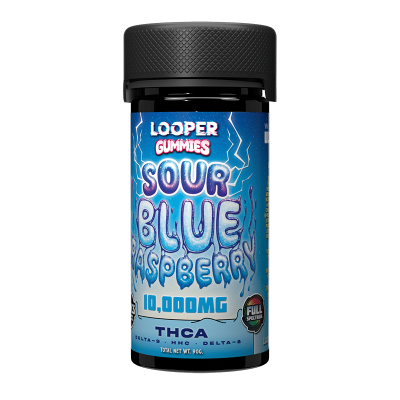 Looper Vape THC-A Gummies: Sour Blue Raspberry