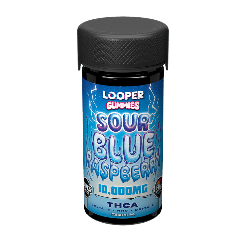 Looper Vape THC-A Gummies: Sour Blue Raspberry