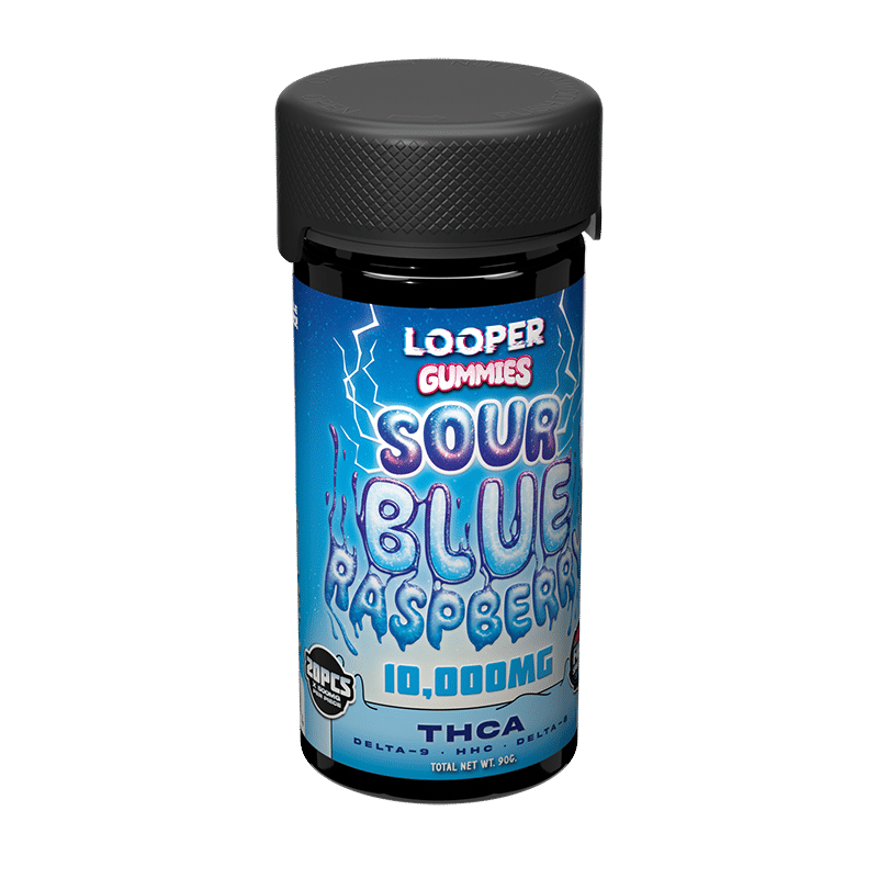 Looper Vape THC-A Gummies: Sour Blue Raspberry