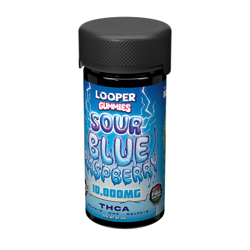 Looper Vape THC-A Gummies: Sour Blue Raspberry