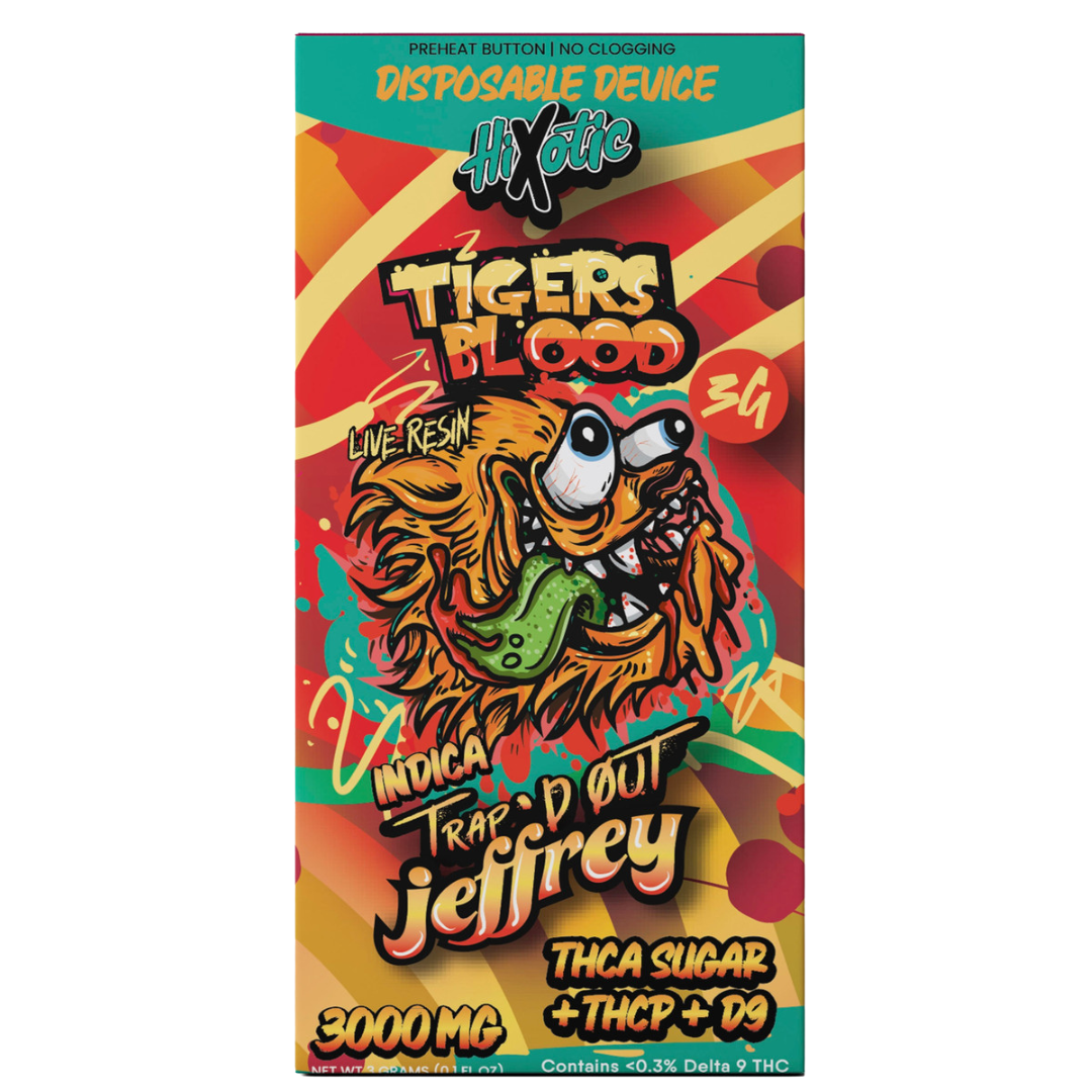 HiXotic Trap’d Out Jeffrey Live Resin Disposable 3G