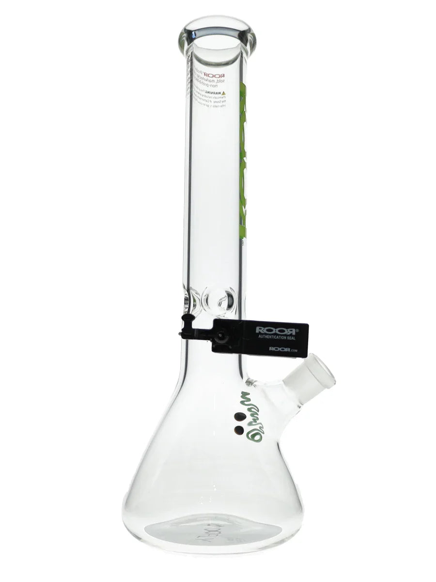 14″ ROOR Green 45x5mm Beaker Bong