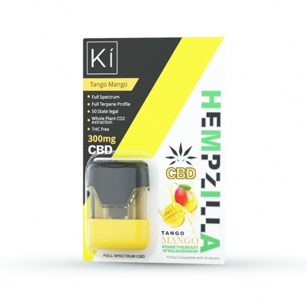 Hempzilla Ki CBD POD 300mg Compatible w/ Ki Device ONLY Best Price