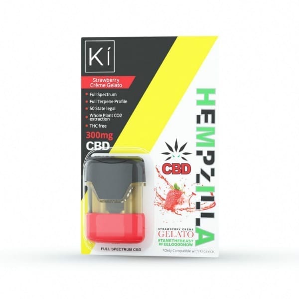 Hempzilla Ki CBD POD 300mg Compatible w/ Ki Device ONLY Best Price
