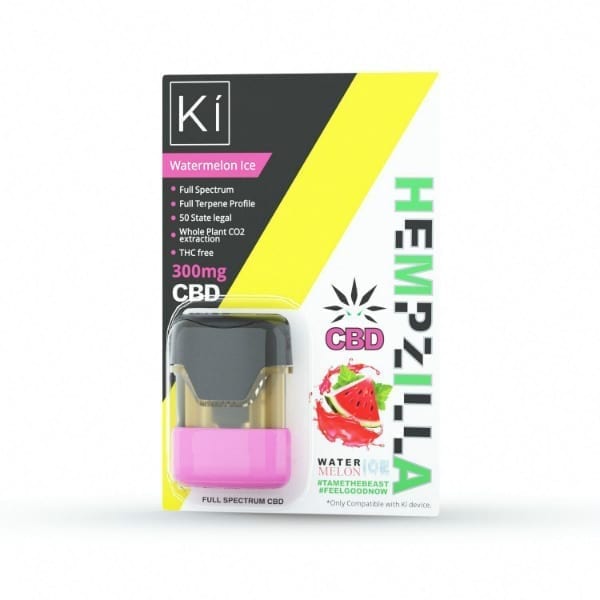 Hempzilla Ki CBD POD 300mg Compatible w/ Ki Device ONLY Best Price