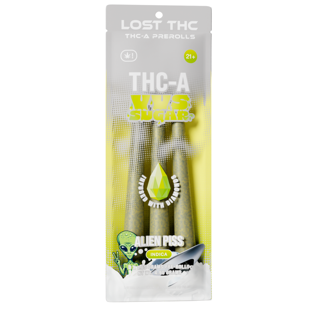 Lost THC THC-A VVS Sugar Pre-Rolls 4.95G | 3ct