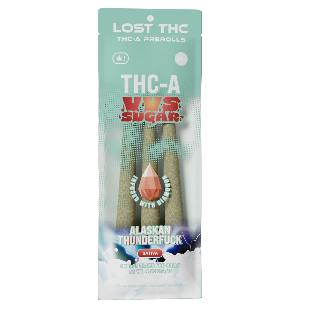 Lost THC THC-A VVS Sugar Pre-Rolls 4.95G | 3ct
