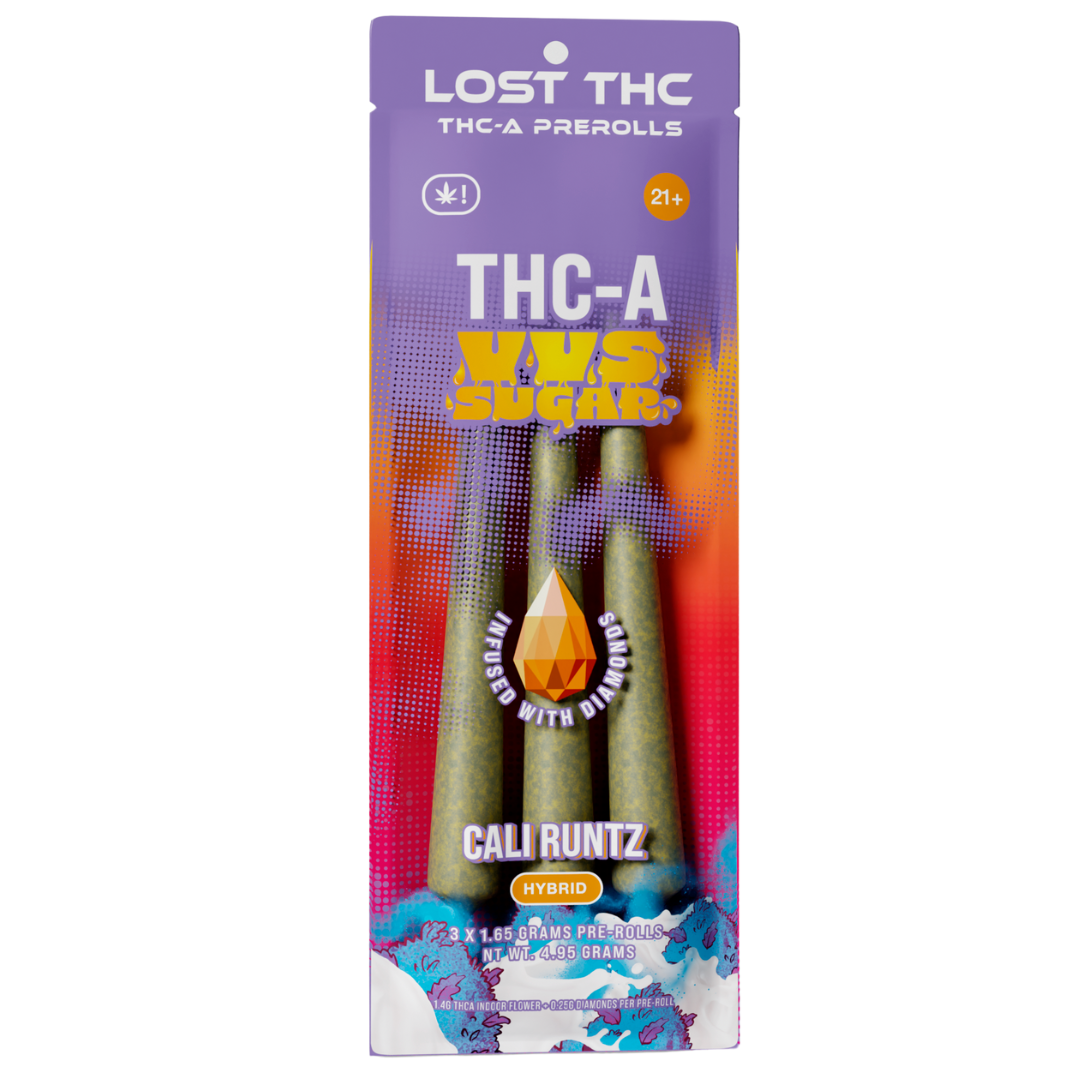 Lost THC THC-A VVS Sugar Pre-Rolls 4.95G | 3ct