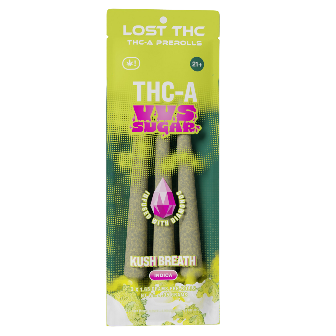 Lost THC THC-A VVS Sugar Pre-Rolls 4.95G | 3ct