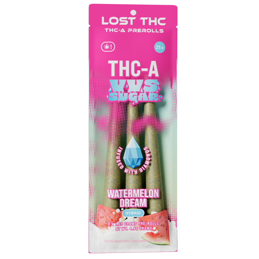 Lost THC THC-A VVS Sugar Pre-Rolls 4.95G | 3ct