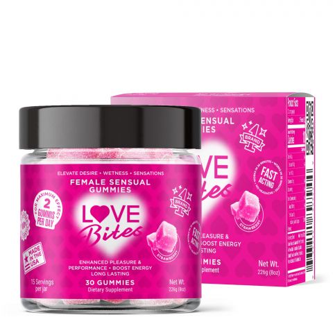Love Bites Female Sensual Gummies in Jar Best Price