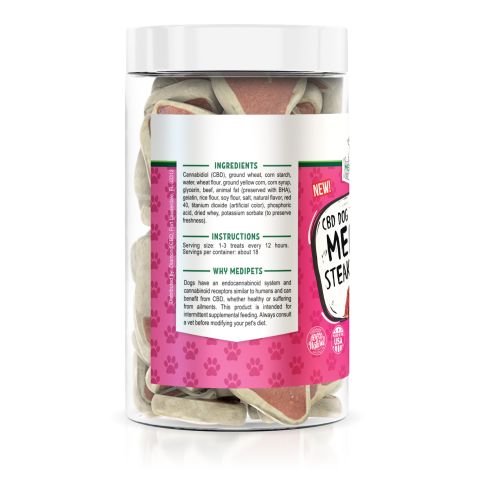MediPets CBD Dog Treats - Meaty Steak Treats - 100mg Best Price