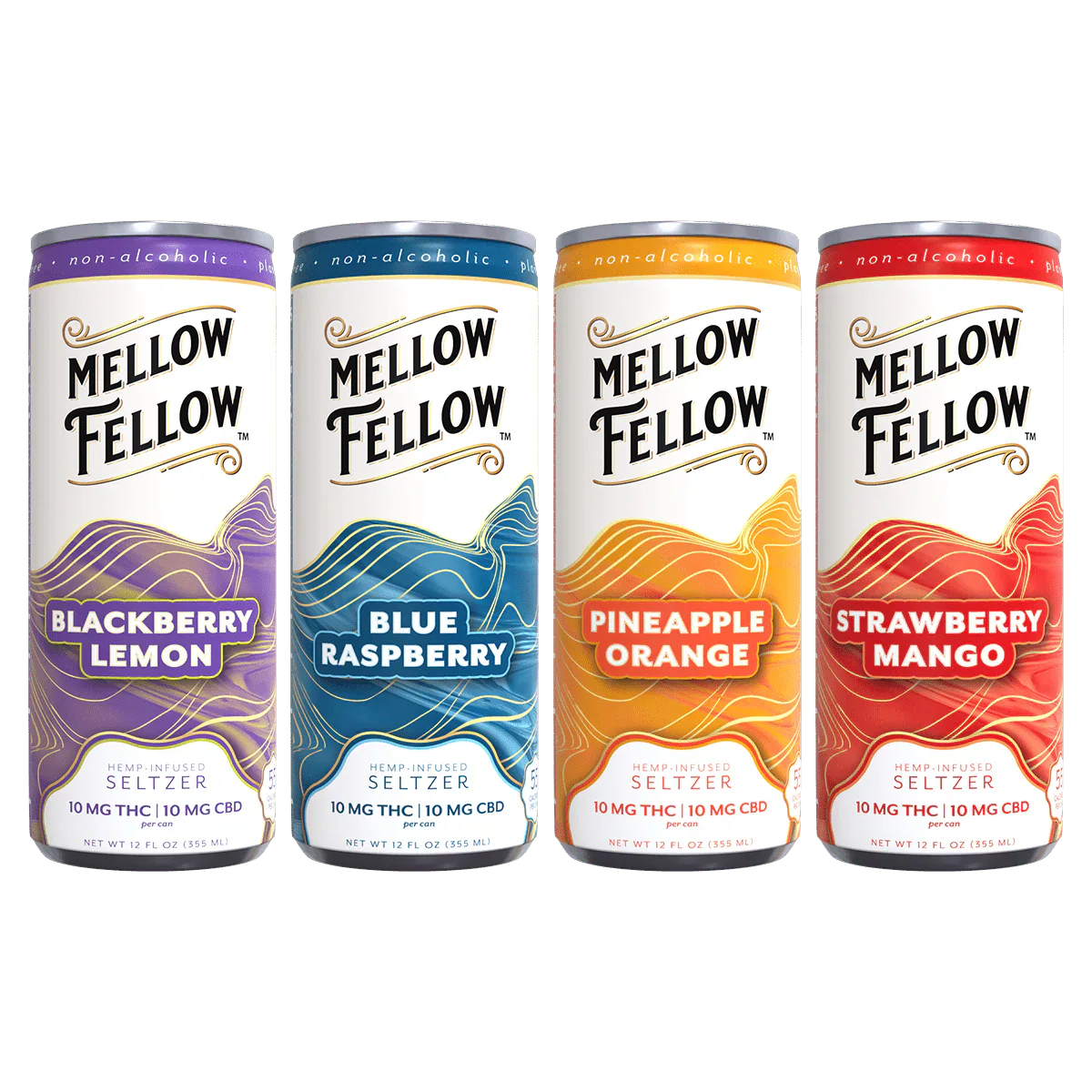 Delta 9 THC + CBD Seltzer Beverage 20MG - Variety 12 Pack