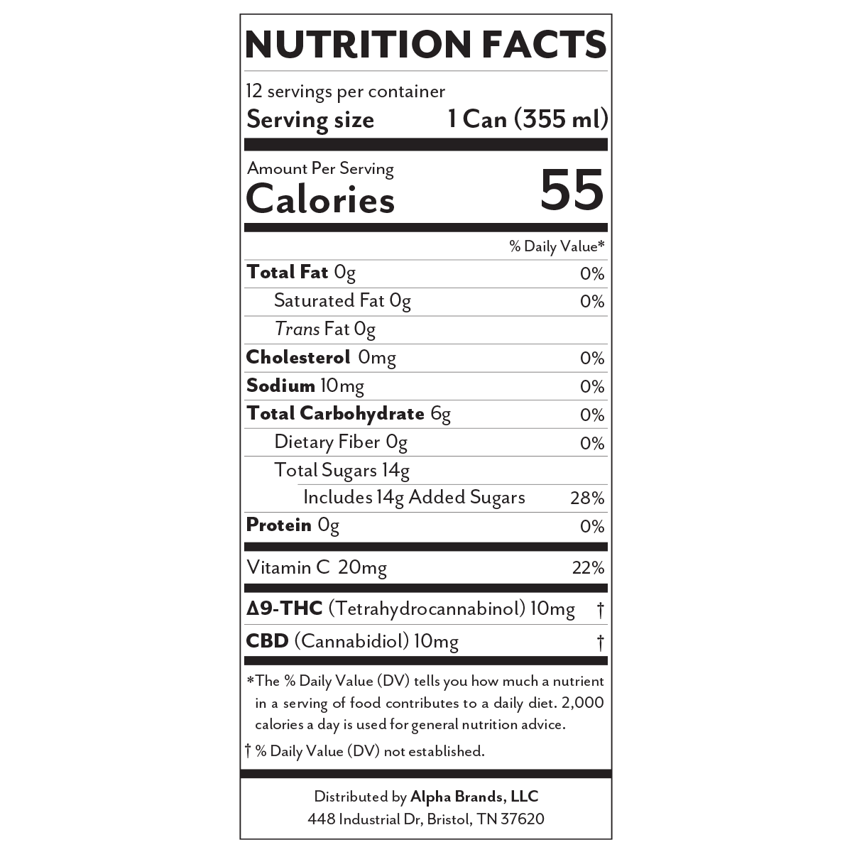 Delta 9 THC + CBD Seltzer Beverage 20MG - Variety 12 Pack