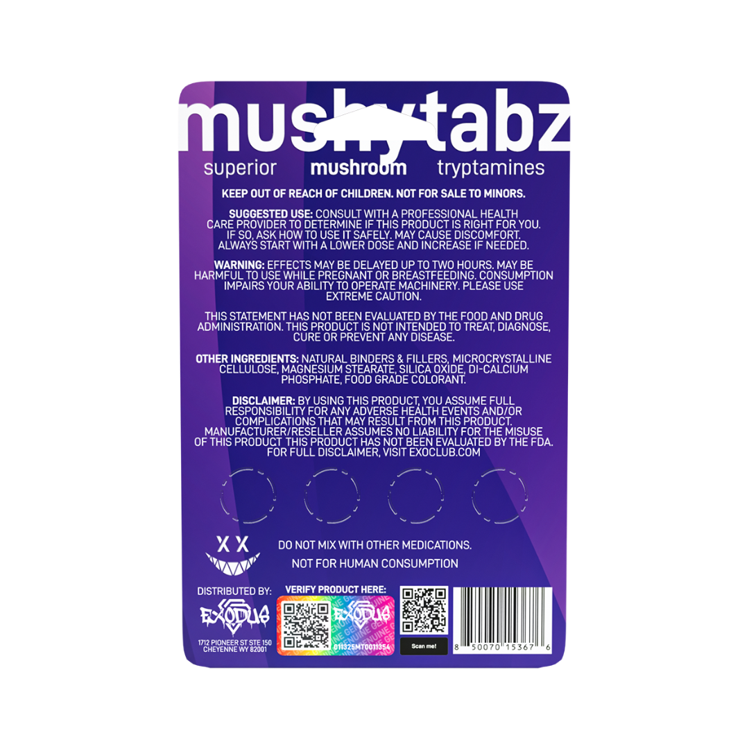 Exodus Mushy Tabz Super Sili Blend Mushroom Extracts