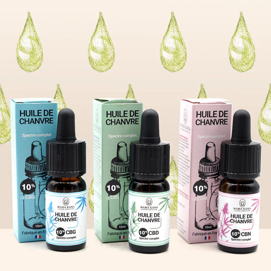 MAMA KANA CBD Pack Découverte Huiles 10% 💧