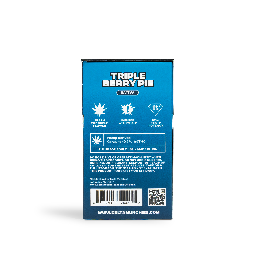 Delta Munchies Triple Berry Pie - Mini Doinks 5-Pack THCP Prerolls