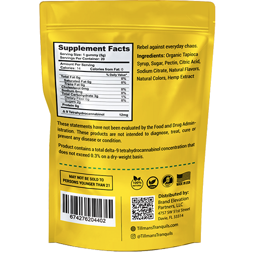 Tillmans Tranquils Pineapple Express Gummies 240mg Delta 9 THC �Sativa Best Price