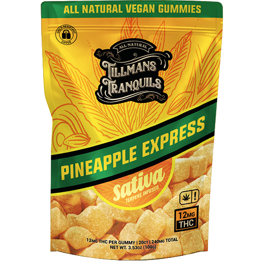 Tillmans Tranquils Pineapple Express Gummies 240mg Delta 9 THC �Sativa Best Price