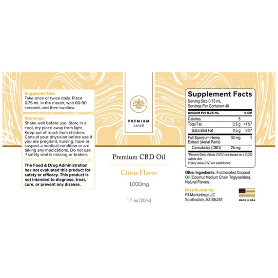 CBD Oil Tincture 1000mg