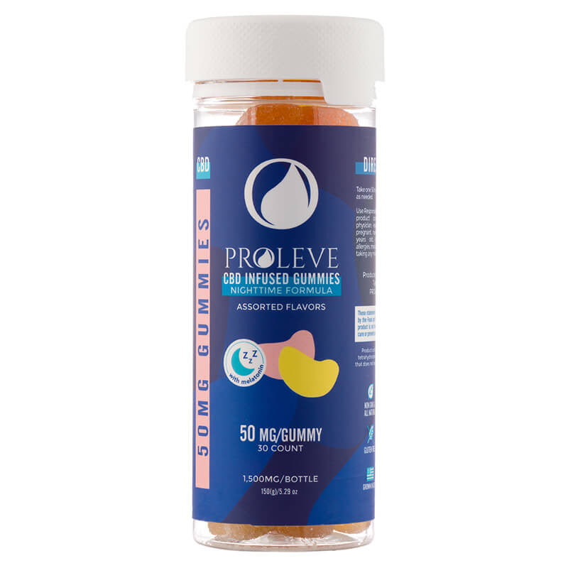 Nighttime Formula CBD Gummies – Assorted Fruit Flavors – Proleve