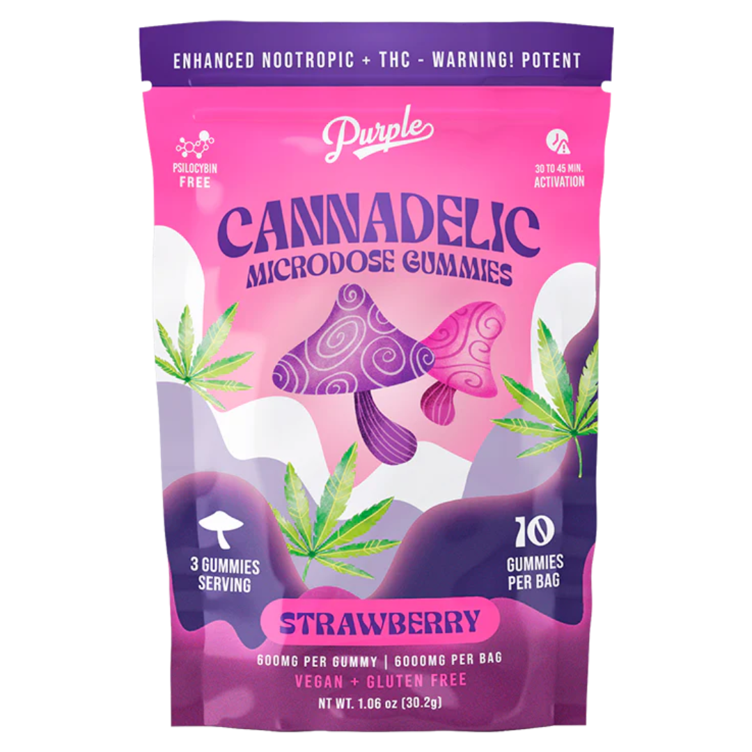 Purple Cannadelic Microdose Gummies 6000MG