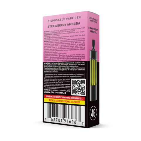 Strawberry Amnesia Disposable - D8 Blend - 3600MG - Fresh Best Price