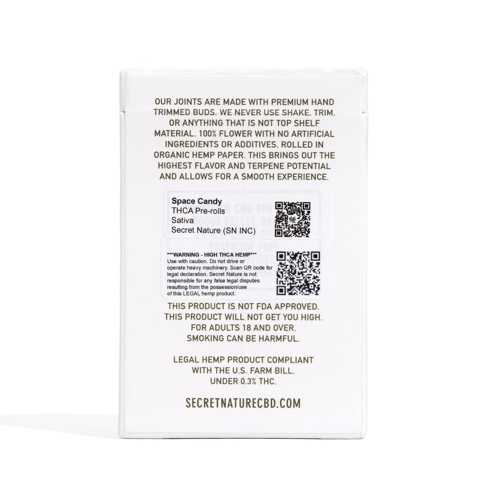 Secret Nature THCA Pre-Rolls