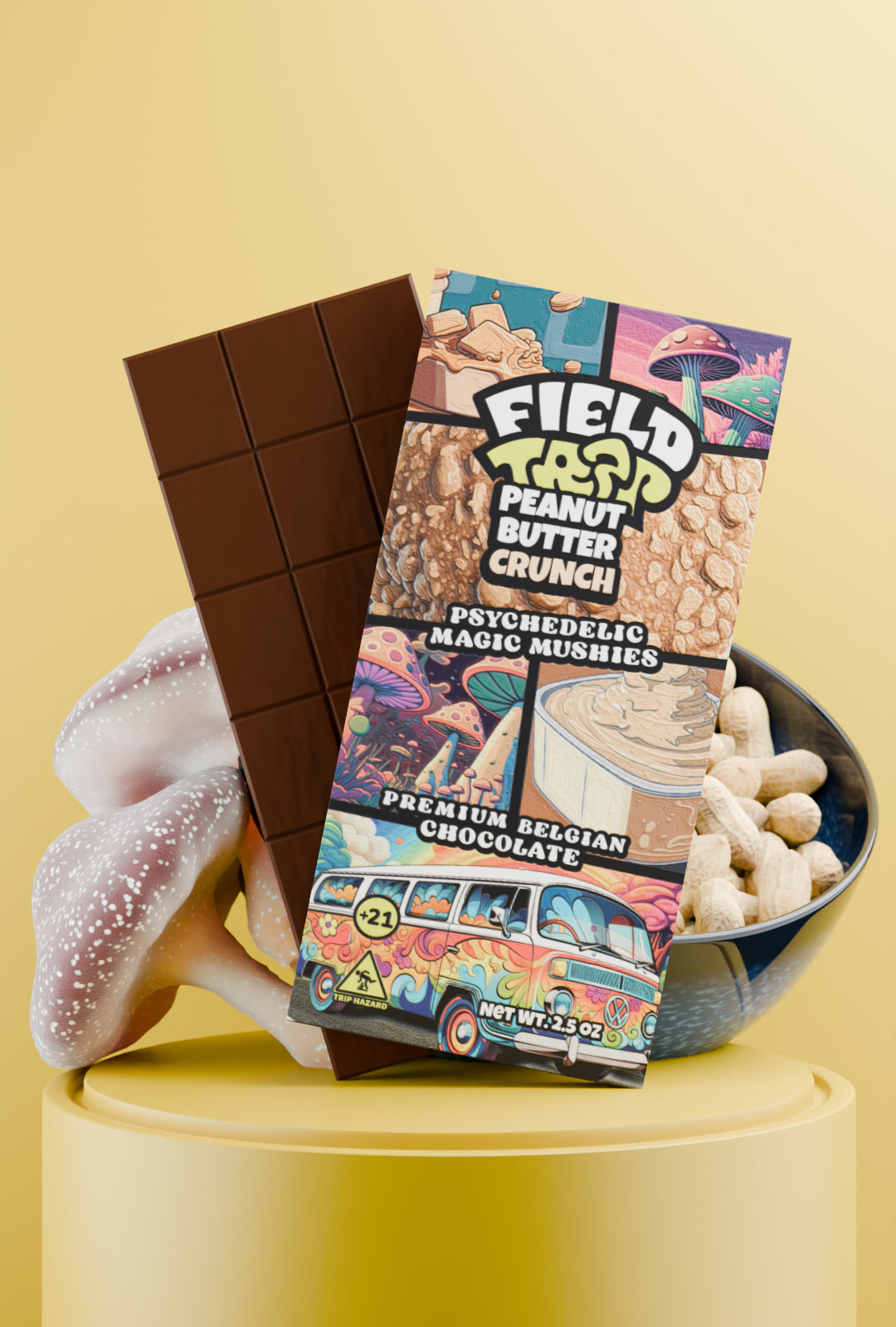 Peanut Butter Crunch – Psychedelic Magic Mushroom Chocolate