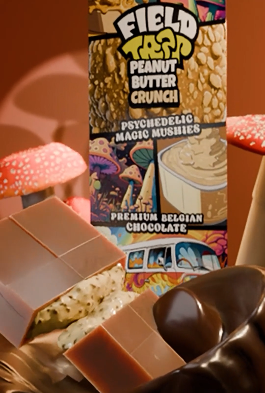 Peanut Butter Crunch – Psychedelic Magic Mushroom Chocolate