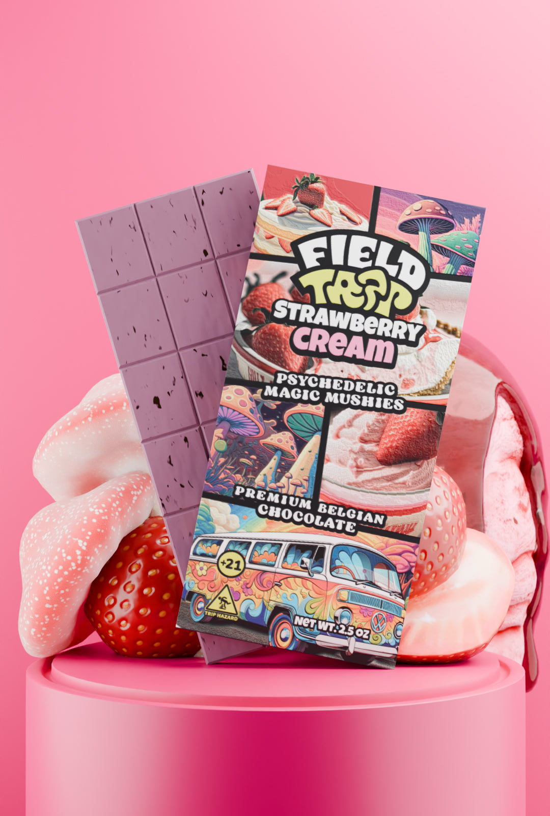 Strawberry Cream – Psychedelic Magic Mushroom Chocolate