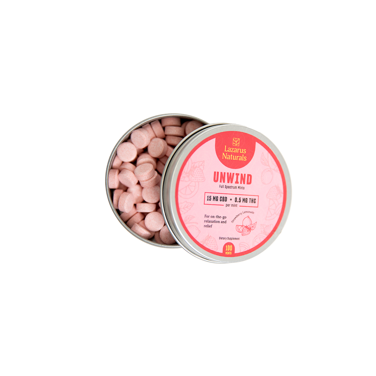 Lazarus Naturals CBD MINTS, UNWIND