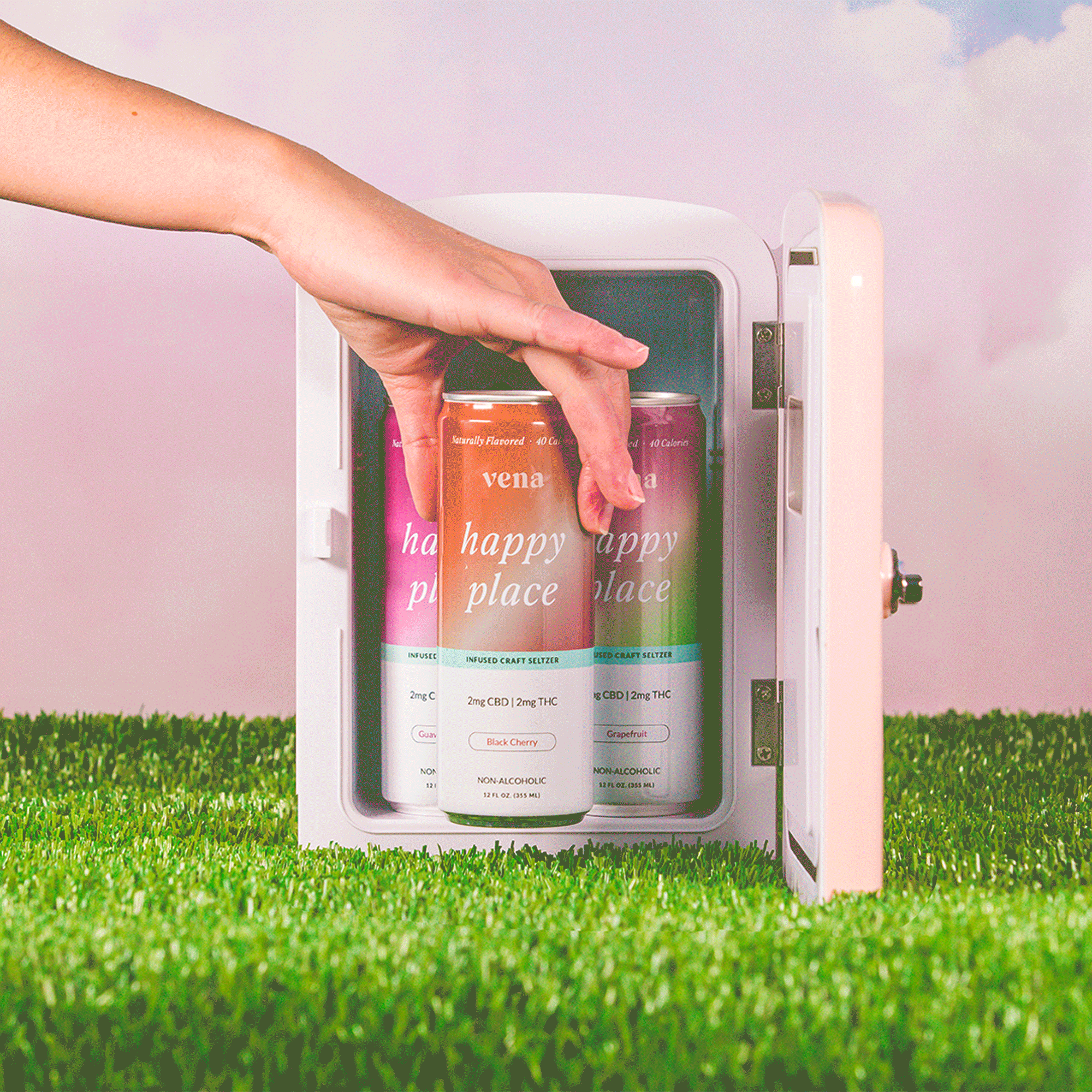 Vena CBD Happy Place Seltzers | Original THC Drink (FREE)