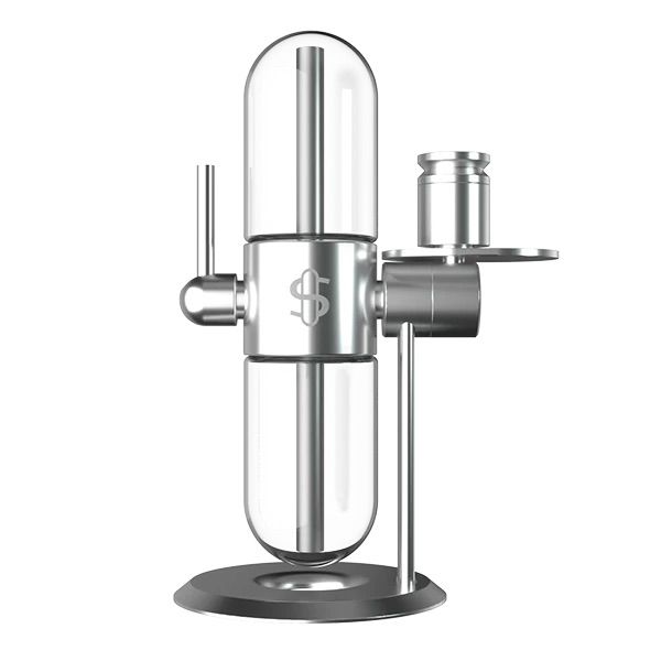 Stundenglass Polished Silver Gravity Flip Bong Best Sales Price - Bongs