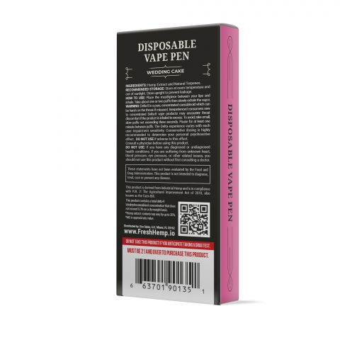 Wedding Cake Pen Delta 8 THC Fresh Brand 900MG Best Price